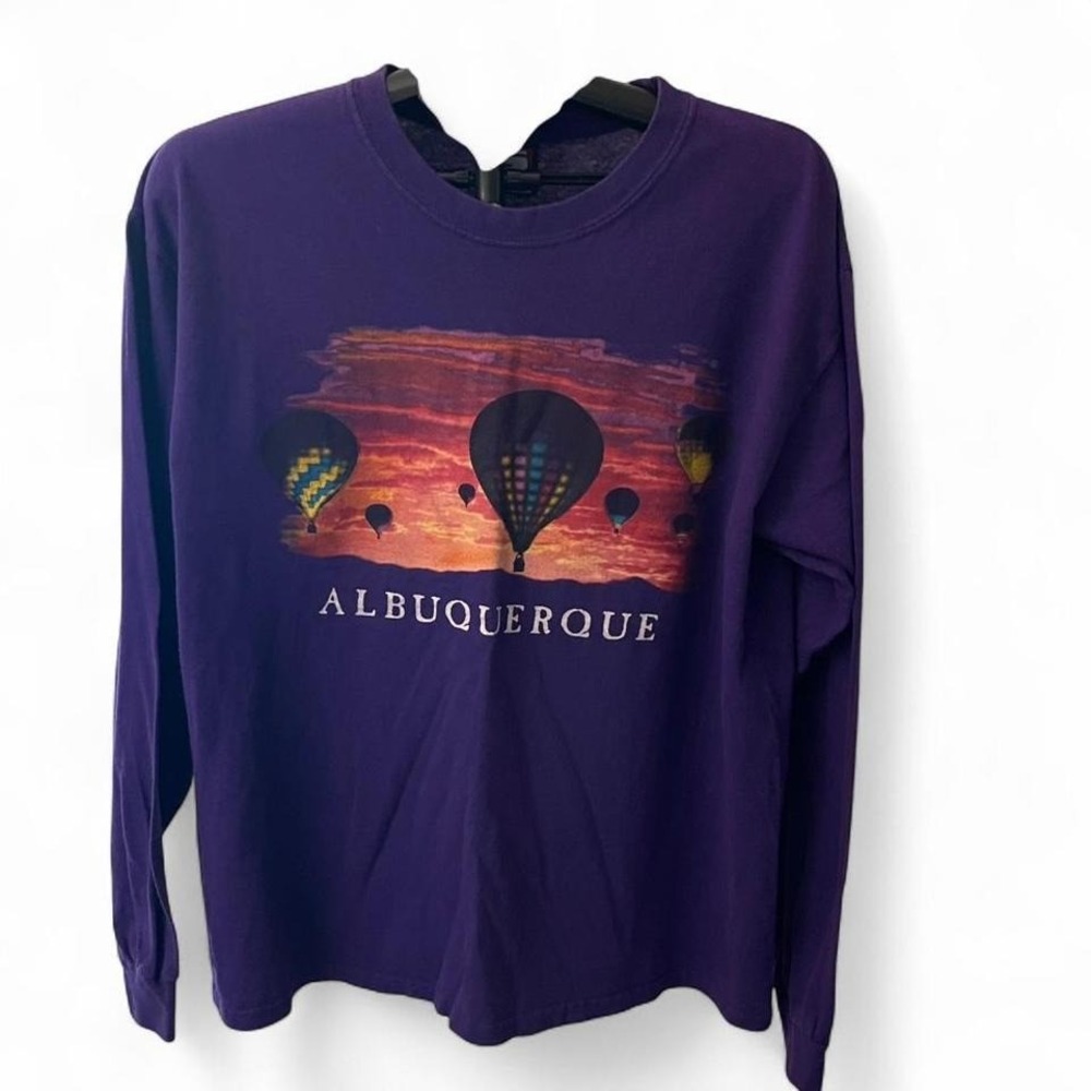 Vintage 90s Albuquerque Balloon Festival purple long sleeve‎ shirt size Large